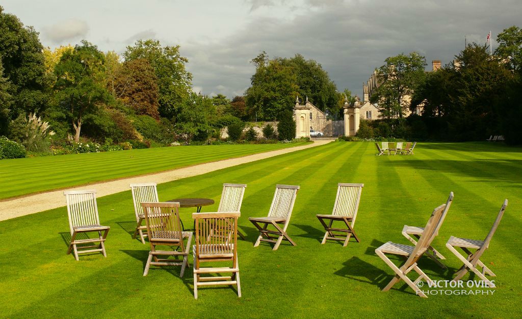 Oxford Trinity College - Empty Chairs and Empty Tables